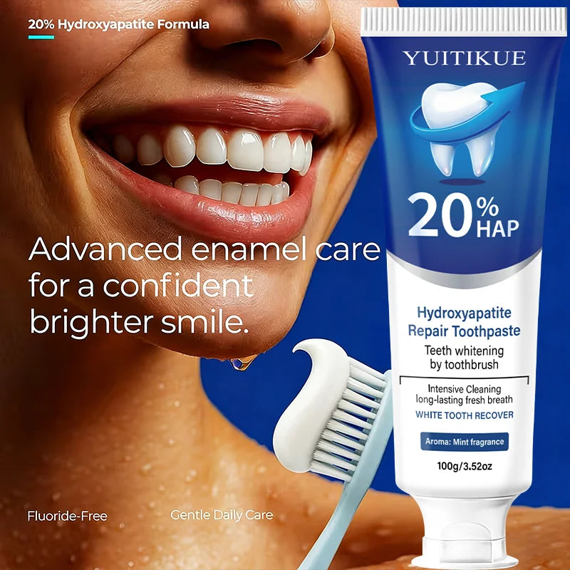 20% Hydroxyapatite Toothpaste for Deep Cleaning And Whitening Freshens Breath Gum Health Dental Plaque Removal