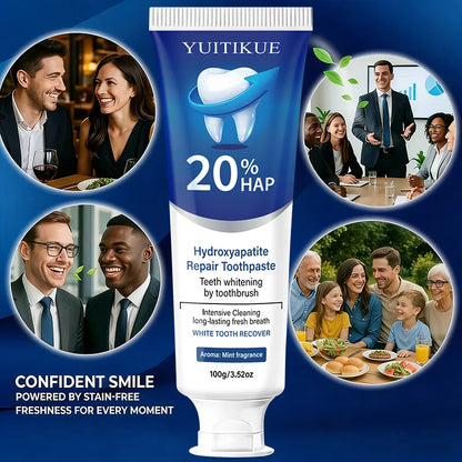 20% Hydroxyapatite Toothpaste for Deep Cleaning And Whitening Freshens Breath Gum Health Dental Plaque Removal