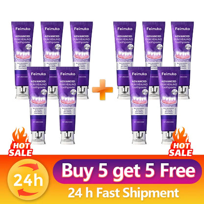 Gum Repair Toothpaste Plaque Caries Removal Protect Gingiva Treat Bad Breath Fade Tooth Stain Deep Clean Brightening Toothpaste